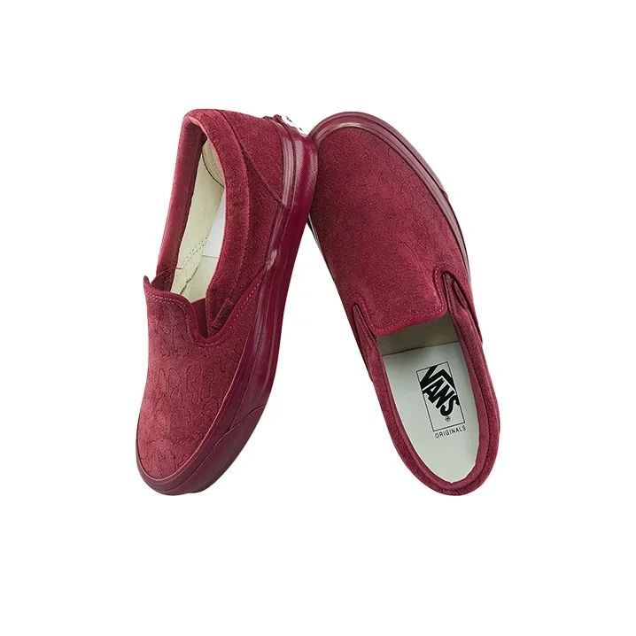 Slip On Og Classic Vans 'Velvet Embroidery Leopard Pomegranate'-3