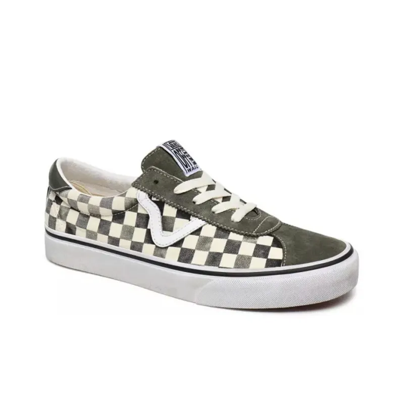 Vans Washed Sport Grey Checkboard 'Gray White'-2