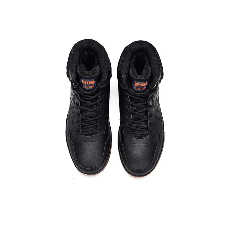 361° Thermal Slip Resistant High Top Skateboard Shoes Men's Black Red-1