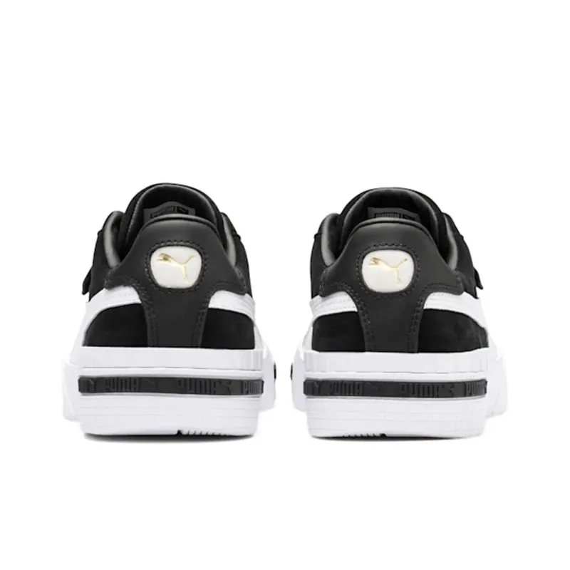 PUMA Cali Taped Coverage Slip Resistant Low Top Skateboard Shoes Women's Black White-2