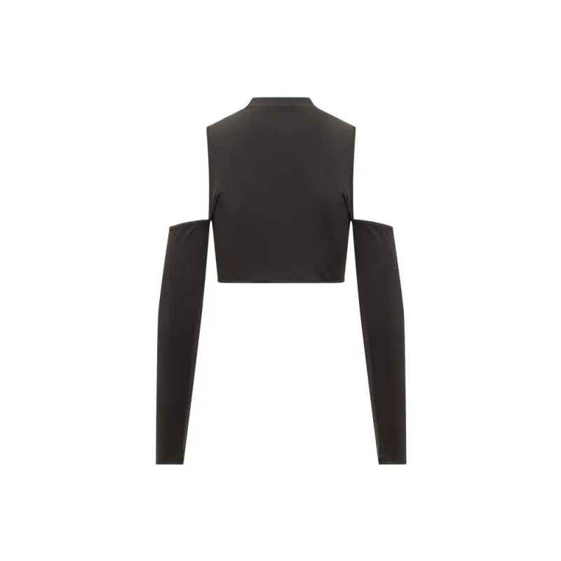 PALM ANGELS Logo Embroidered Cut Out Detailed Top-1
