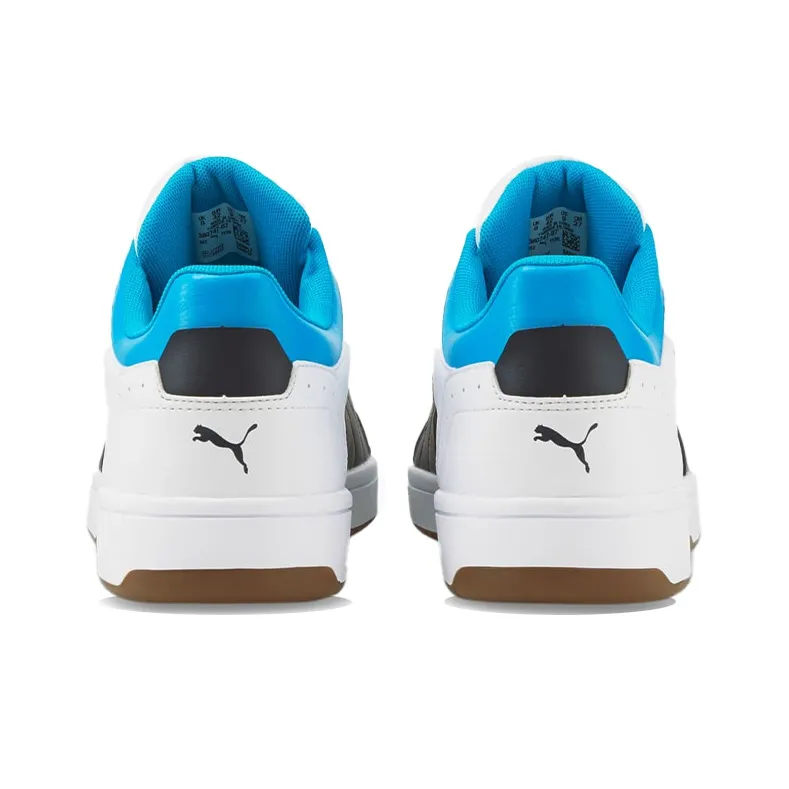 PUMA Unisex Rebound Joy Low Top Sneakers White/Blue/Black-3