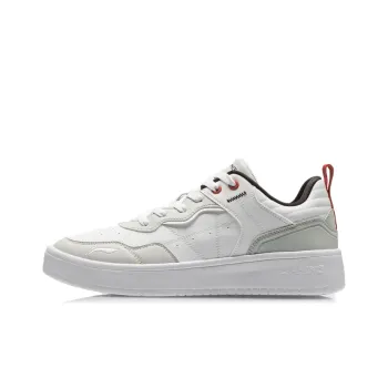 LiNing The Beginning Of The Line Anti Slip Wear Resistant Low Top Skateboard Shoes White Light Gray