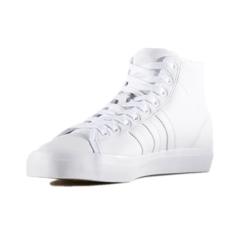 Adidas Originals Matchcourt Anti-Slip Wear-Resistant Mid-Top Skateboard Shoes Men's White-2