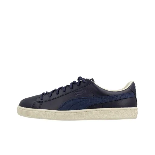 PUMA Basket Skateboard Shoes Men Low-Top Marine Blue