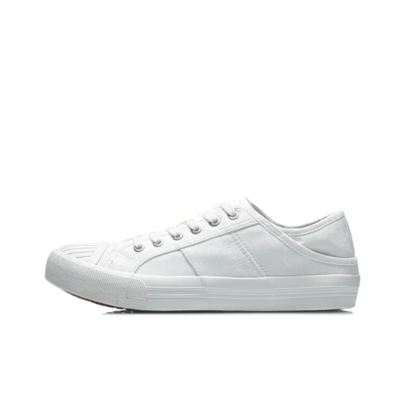 LiNing Low Top Skateboard Shoes Men's Snow-0