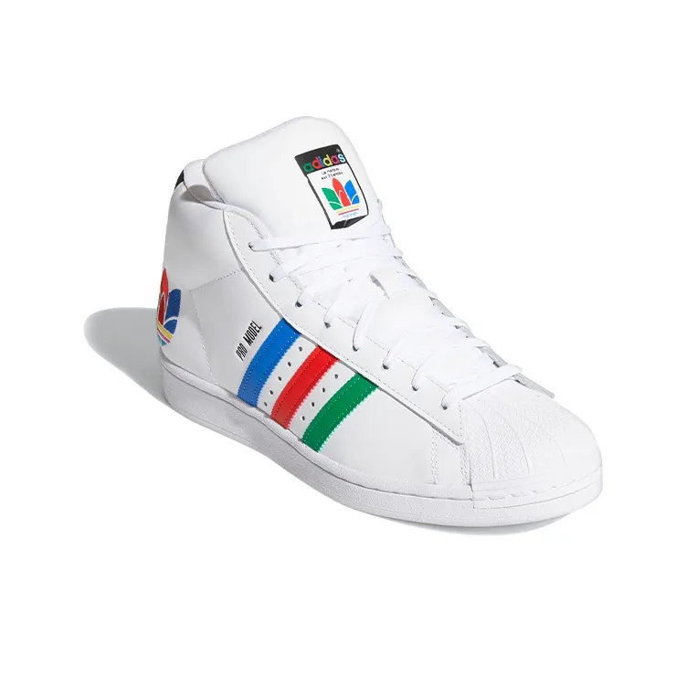 Adidas Pro Model Colorful Trefoil Cloud White-2