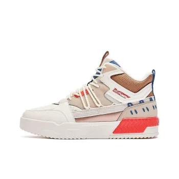 361° Ranzao Thermal Slip Resistant And Abrasion Resistant High Top Skateboard Shoes Men's Light Bone