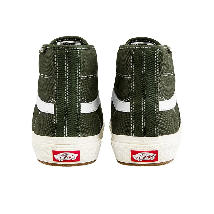 Vans Crockett High Pro Shoes Green Army Green-4