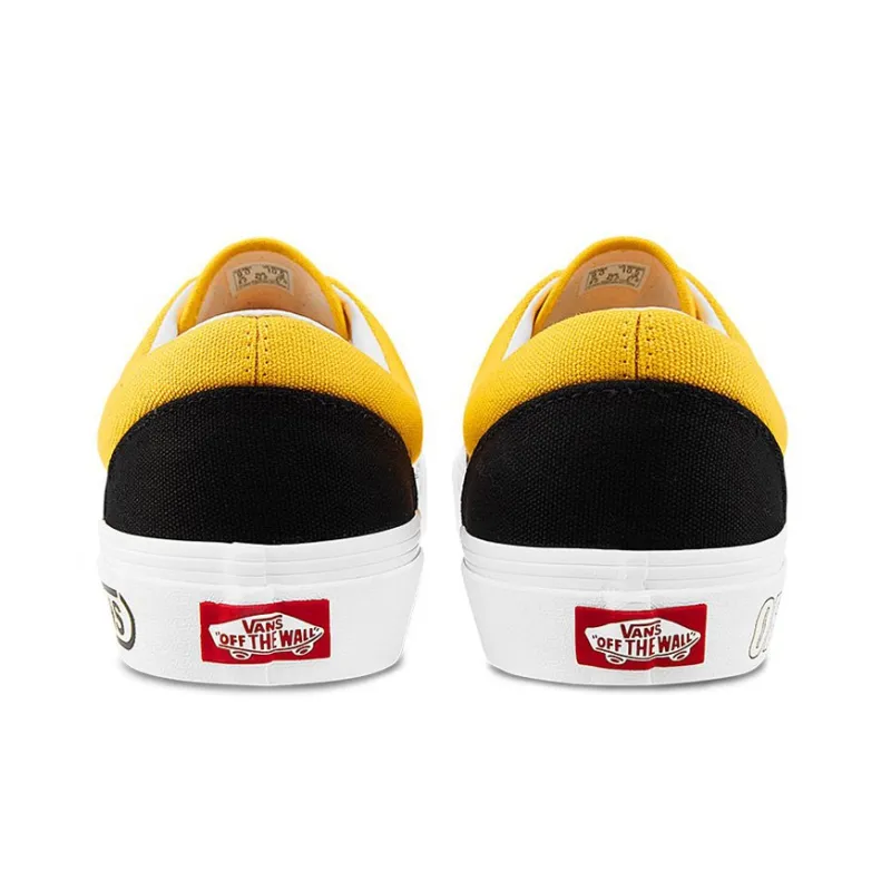 Vans Era Retro Casual Skate Shoes Unisex Black Yellow Splicing 'Black Yellow'-4