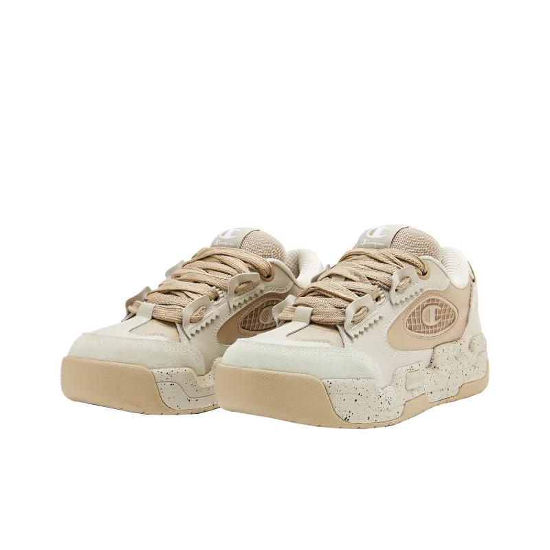 Champion Essentials Valve V1 Puffy Shoes Low-Top Skateboard Shoes Men's Oat Gray-1