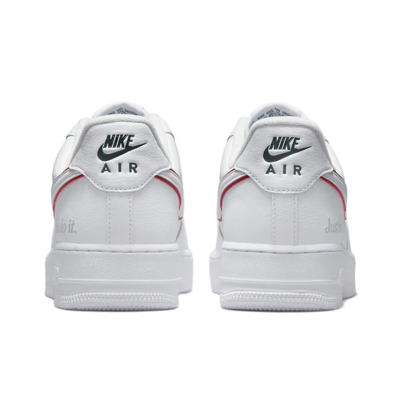 Nike Air Force 1 Low Just Do It White Noble Green Metallic Silver University Red-4