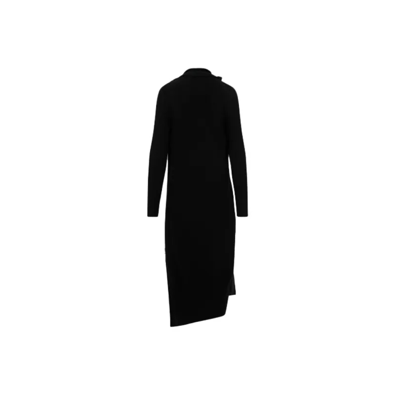 Sacai Layered Pleated Zip Up Midi Dress-1