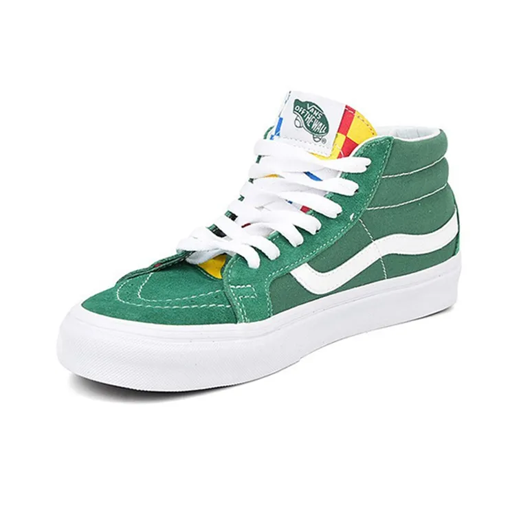 Vans SK8 Mid Suede Street Style Sneakers 'Green White'-2
