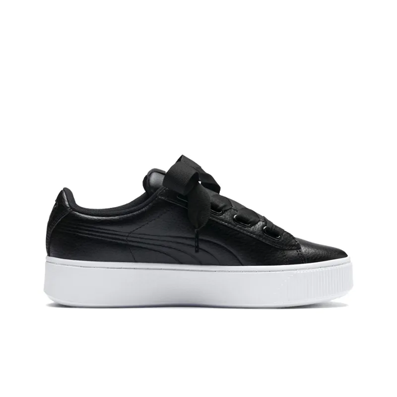 PUMA Vikky Stacked Ribbon Core Sneakers Black/White Women's-1