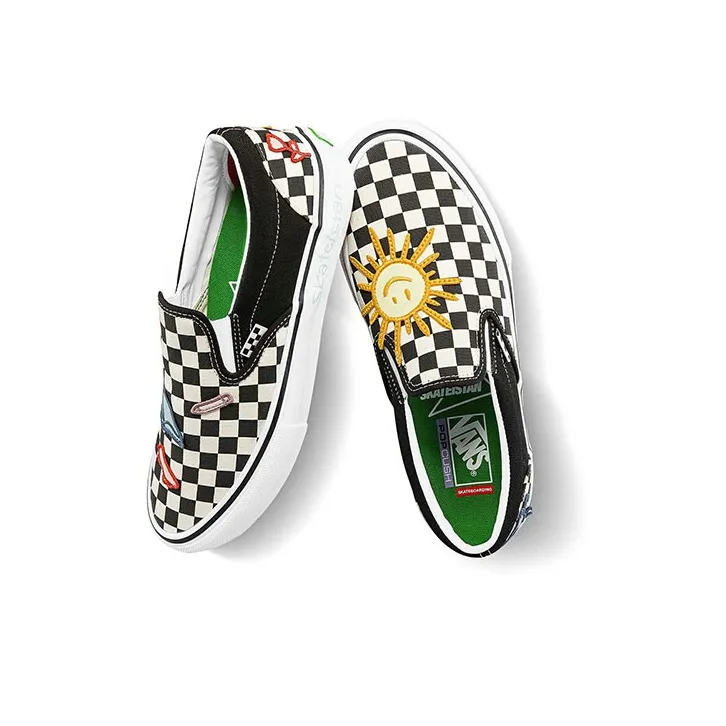 Vans Skate Slip On Skateistan Checkerboard-3