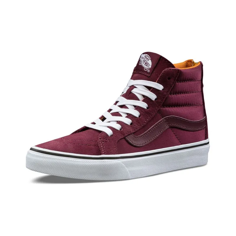 Vans SK8 HI Slim Zip Casual Skateboarding Shoes Red Wine Women's-1