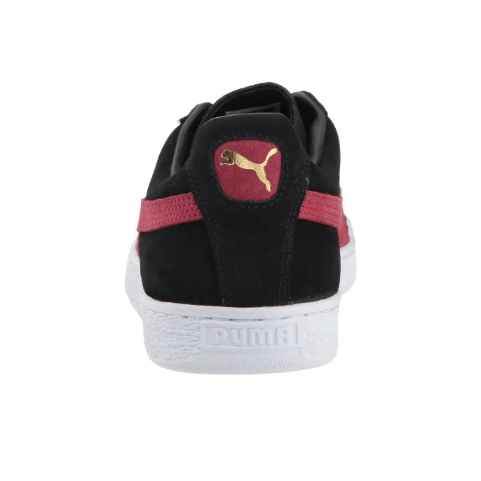 PUMA Suede Classic Lightweight Balance Low-Top Skateboard Shoes Men's Black Red-3