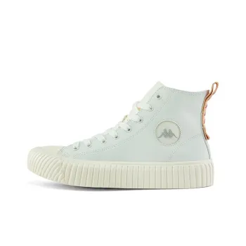 Kappa Coverage Anti Slip And Wear Resistant High Top Skateboard Shoes Unisex Jasmine White