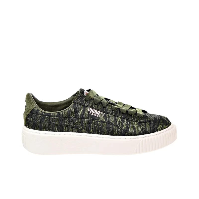 PUMA Basket Platform Vr 'Green White' Women's-2