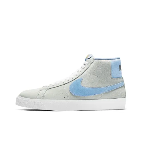 Nike SB Blazer Mid Soft Grey Baby Blue