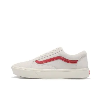 Vans Old Skool ComfyCush Low-Top Skateboard Shoes Unisex White Red