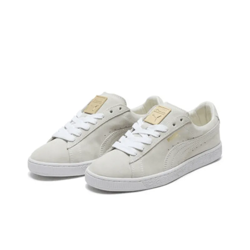 PUMA Suede Classic Metal Badge 'White Team Gold'-2