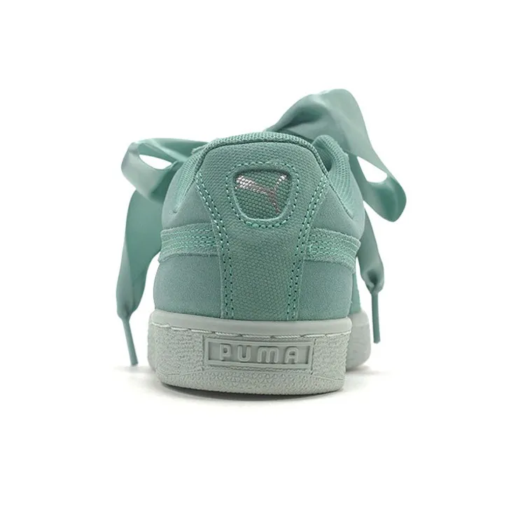 PUMA Suede Heart Pebble Shoes Green Women's-3