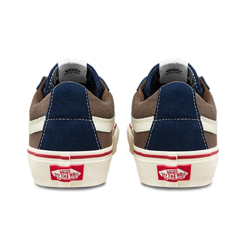 Vans SK8 LOW Slip Resistant Cushioning Low Top Skateboard Shoes Unisex Blue Brown-4