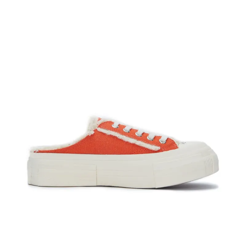 VESSEL G.O.P. Slip On Orange Low Top Skateboard Shoes Unisex Orange Red-1