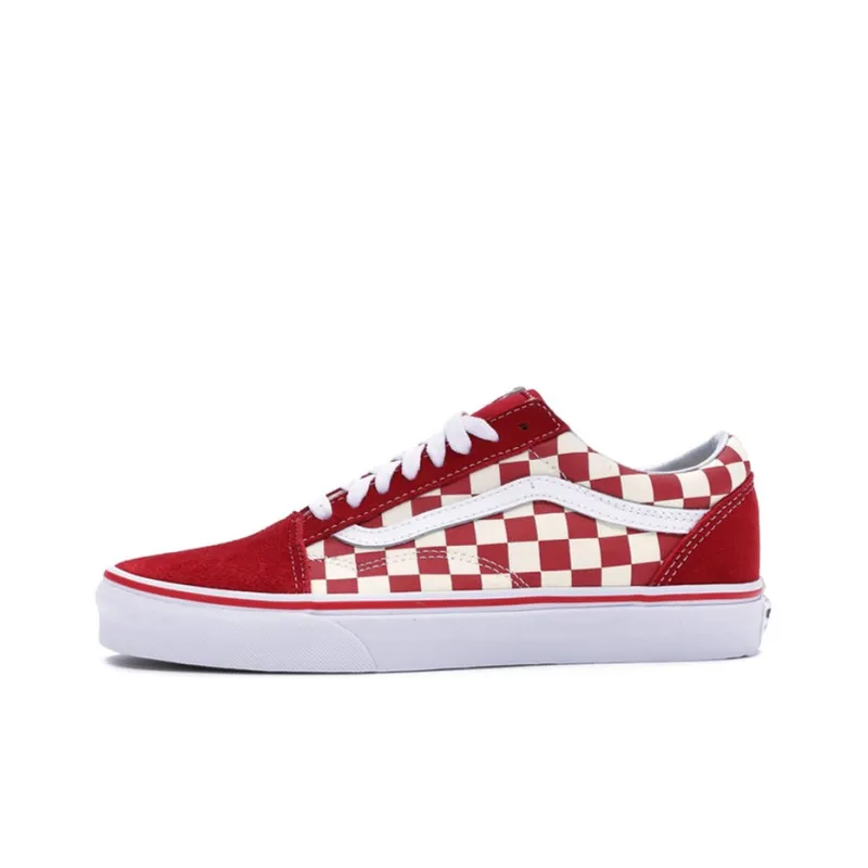 Vans Old Skool Checkerboard Racing Red-0