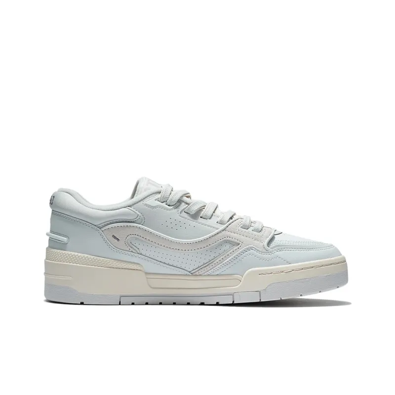 LiNing 001 BTC Lightweight And Breathable Low Top Skateboard Shoes Men's Frost White Gray-1