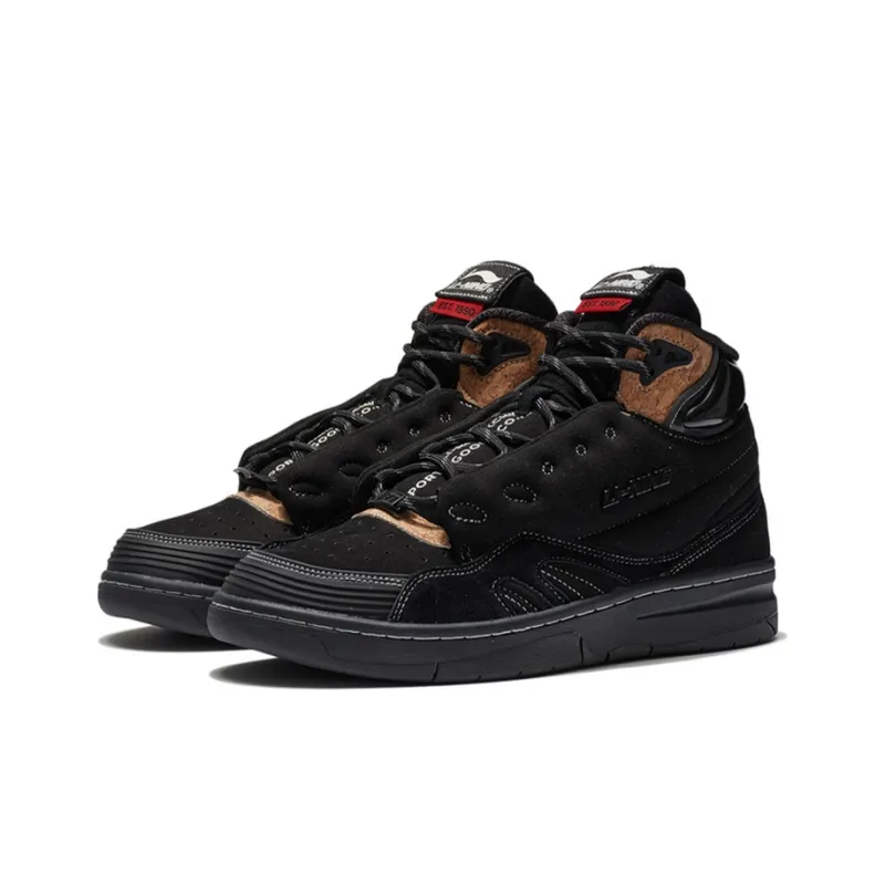LiNing 937 Deluxe Hi SP Lightweight High Top Skateboard Shoes Men's Black-2