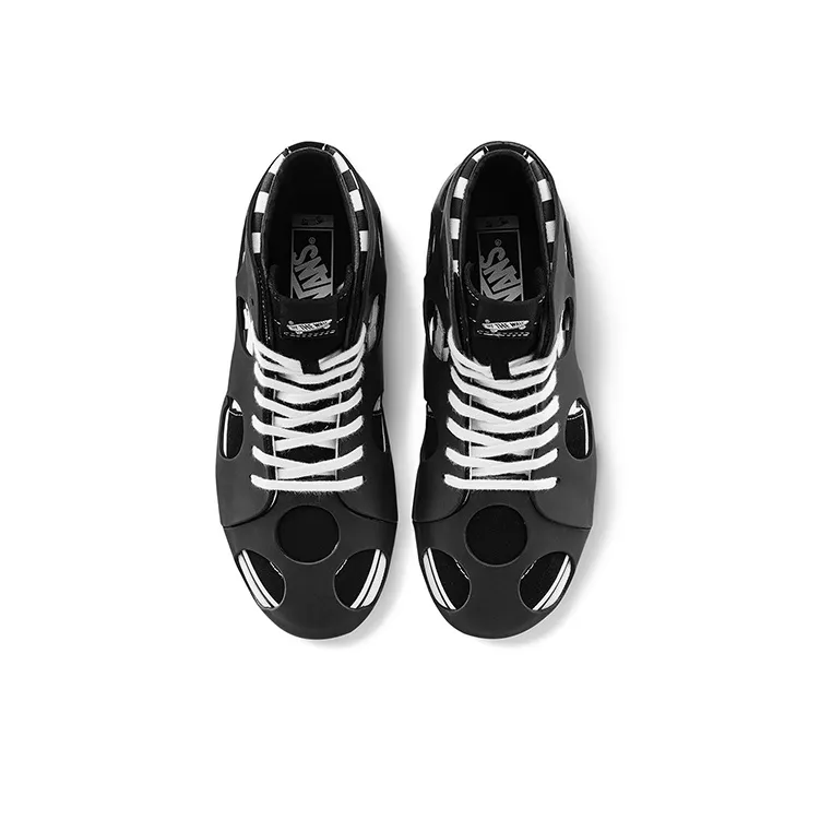 Vans Sk8 Hi Cage Vlt Lx 'Polka Dot Checkered Black'-3