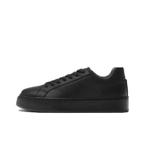 ZARA Skateboard Shoes Men Low-Top Black