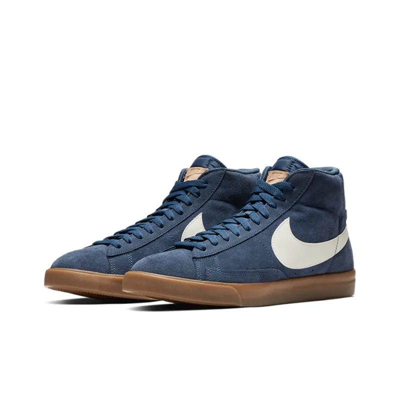 Nike Blazer Mid Mid Tops Retro Navy Blue-2