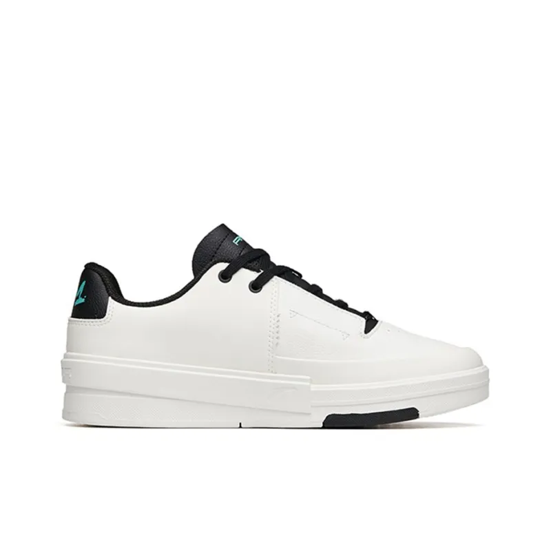 Anta AT91 Wear Resistant Slip Resistant Low Top Skateboard Shoes Men's White Black-1