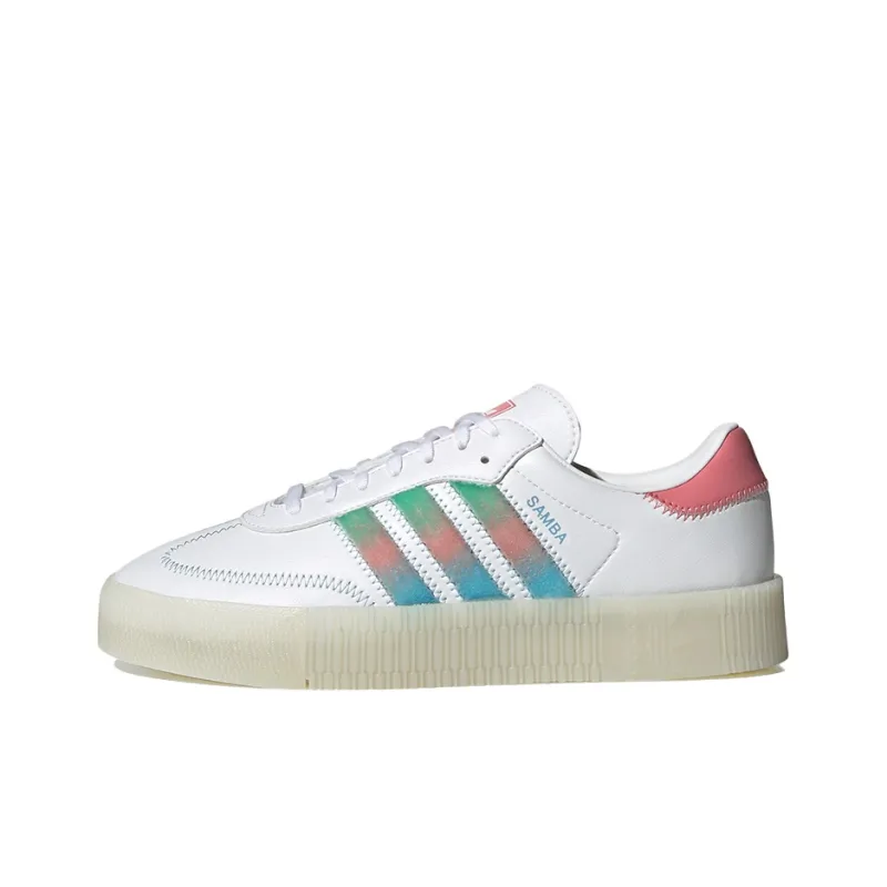 Adidas Sambarose White Green Pink Women's-0