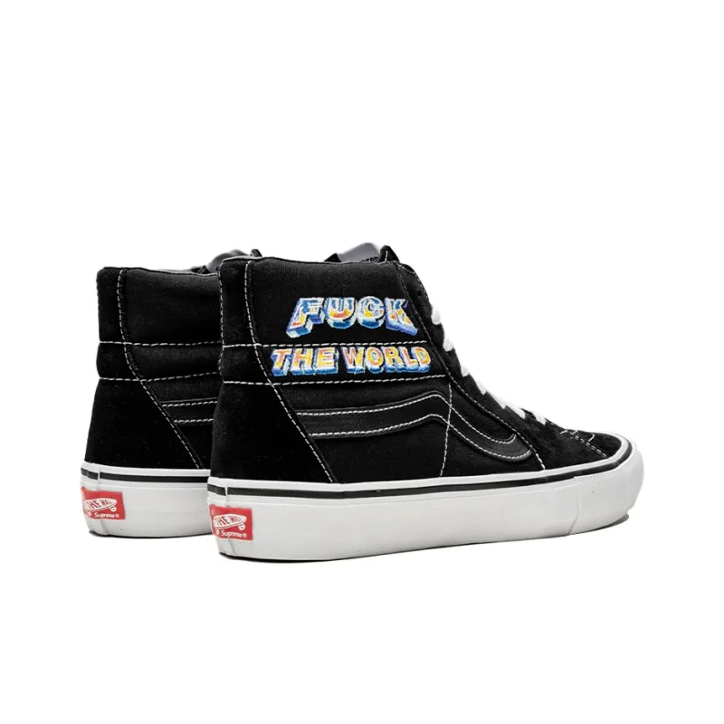 Vans Sk8 Hi Supreme Fuck The World Black-4
