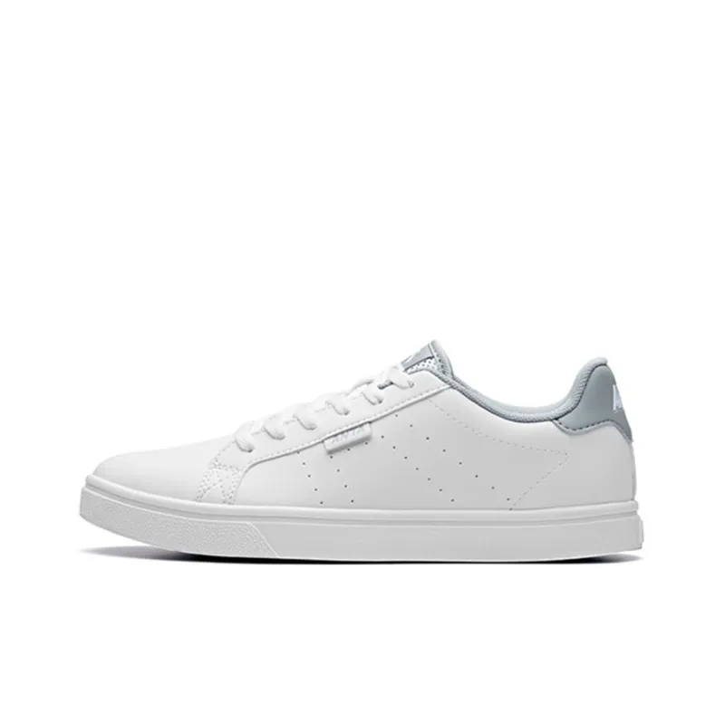Anta Life Collection Slip Resistant Cushioning Wear Resistant Lightweight Low Top Skateboard Shoes Men's White Gray-0