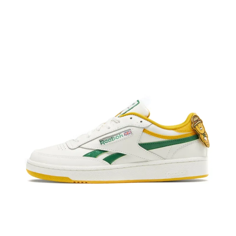 Reebok Kakao X Reebok Club C Cozy Wear Resistant Skate Shoes White Green Unisex 'White Green'-0