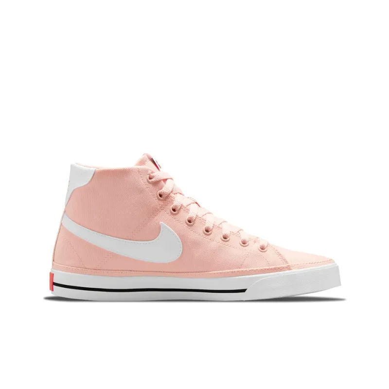 Nike Court Legacy Canvas Mid Sneakers Pink/White Women's-1