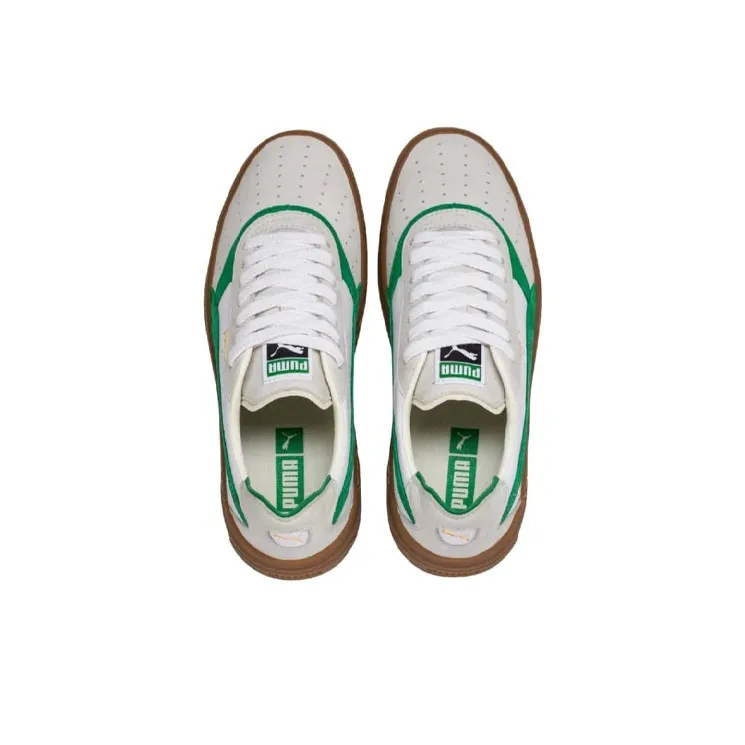 PUMA Cali 0 Vintage Low-Top Skateboard Shoes Unisex White Green-3