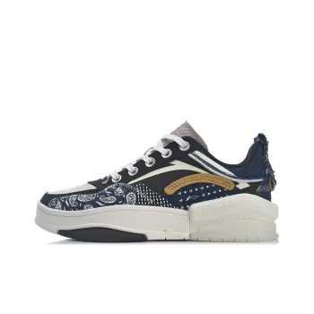 LiNing Wave Zen Low Top Skateboard Shoes Women's Gray Black Blue