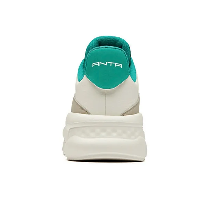 Anta Life Collection Unbridled Low Top Skateboard Shoes Men's White Black Green-3