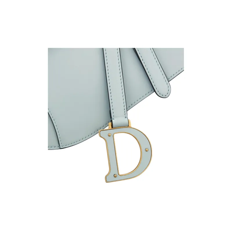DIOR Smooth Cow Leather Saddle Bag, Shoulder Bag, Crossbody Bag, Handbag Women's Blue-5