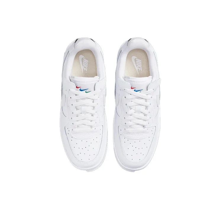 Nike Air Force 1 Low Fontanka Triple White Multi Color Swoosh Women's-3