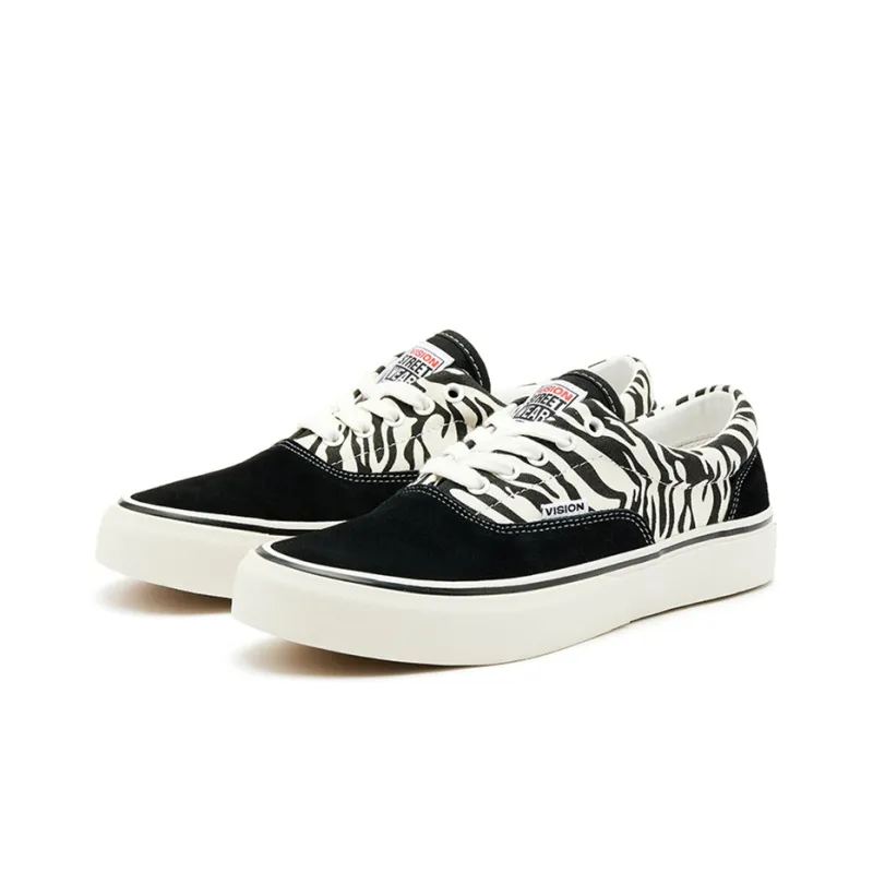 Vision Street Wear Trainers Plus Slip-Resistant Low-Top Skateboard Shoes Unisex Black White-2