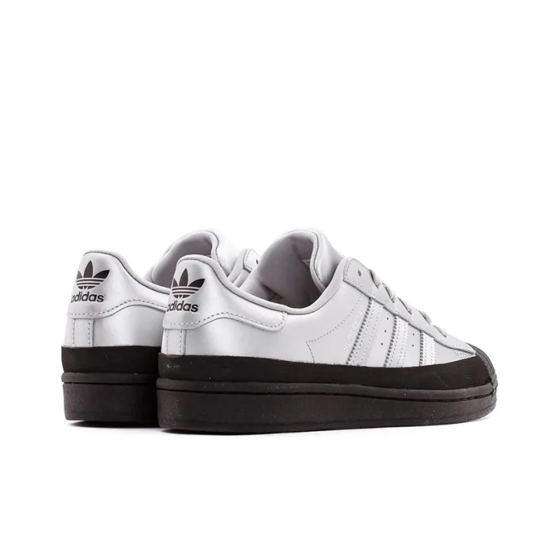Adidas Superstar Silver Metallic Black Women's-3
