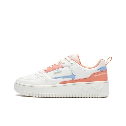 361° Anti-Slip Wear-Resistant Low-Top Skateboard Shoes Women's White Pink